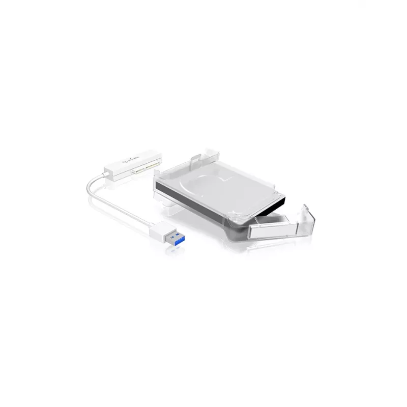 ICY BOX IB-AC703-U3 Išorinis HDD/SSD korpusas Baltas 2.5 colio