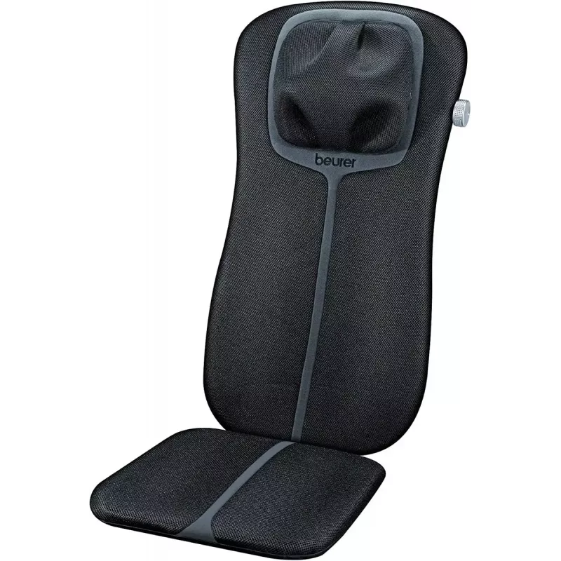 Masažinis užvalkalas kėdei Beurer MG 254 – shiatsu nugaros ir kaklo masažuoklis su šildymo funkcija, juodos spalvos, 5,4 kg