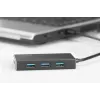 DIGITUS USB 3.0 4 prievadų šakotuvas su maitinimo adapteriu 5V/2A, aliuminio korpusas