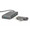 DIGITUS USB 3.0 4 prievadų šakotuvas su maitinimo adapteriu 5V/2A, aliuminio korpusas