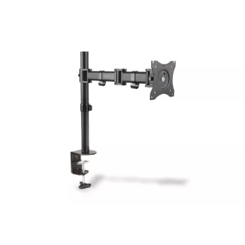 DIGITUS Vieno monitoriaus laikiklis su spaustuku, juodas, 45° pasukimas, 45° pakreipimas, 360° sukimas, 15-27 colių TFT, max 8 kg, VESA max 100x100