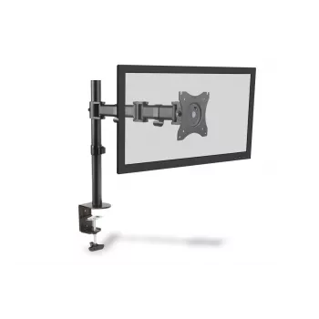 DIGITUS Vieno monitoriaus laikiklis su spaustuku, juodas, 45° pasukimas, 45° pakreipimas, 360° sukimas, 15-27 colių TFT, max 8 kg, VESA max 100x100