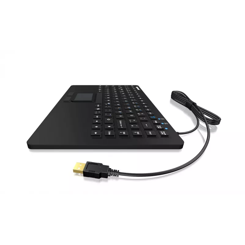 KeySonic KSK-5230 IN (US) klaviatūra, biuro, USB, QWERTY, JAV anglų, juoda