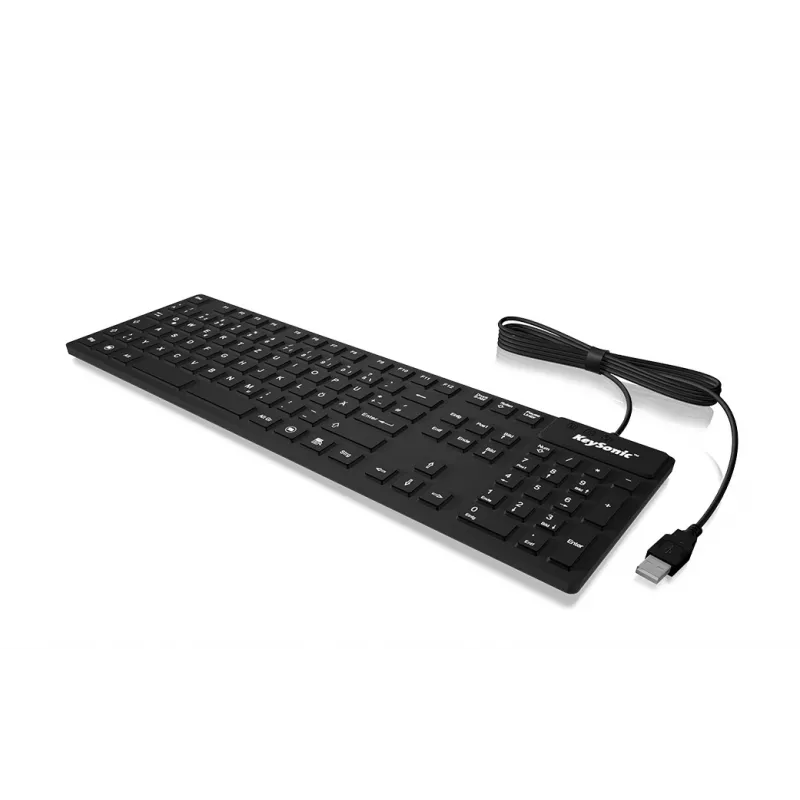 KeySonic KSK-8030 IN (US) klaviatūra pramoninei aplinkai USB QWERTY JAV anglų juoda