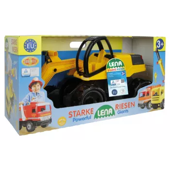 Lena GIGA TRUCKS Ekskavatorius Pro, juodas/geltonas, nuo 3 metų