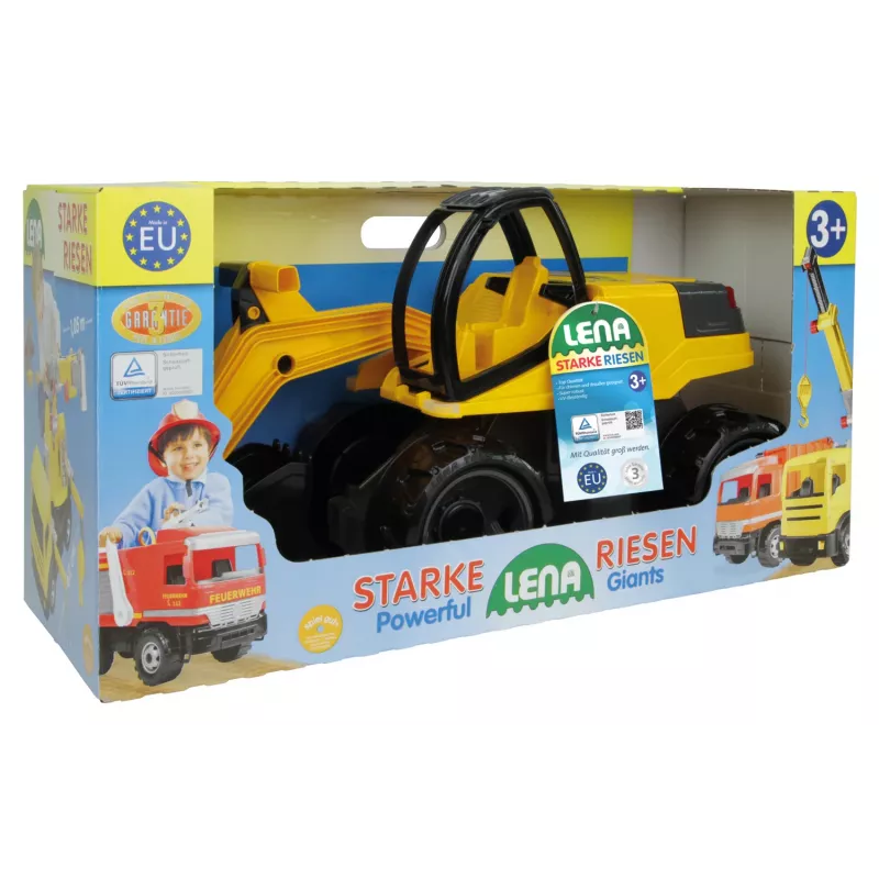 Lena GIGA TRUCKS Ekskavatorius Pro, juodas/geltonas, nuo 3 metų