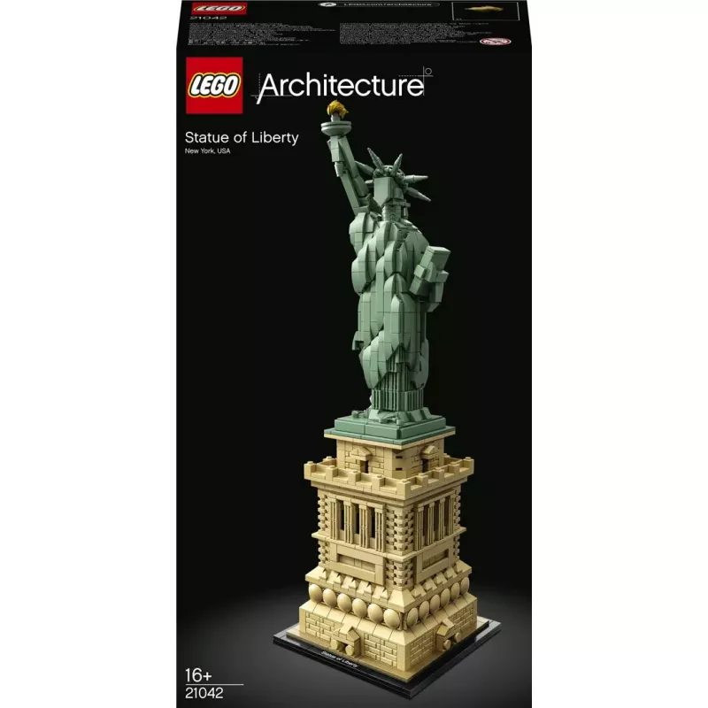 LEGO Architecture Statue of Liberty 21042 statybos rinkinys – 1 685 detalių, detalus Laisvės statulos modelis