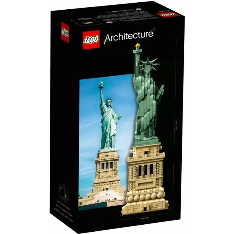 LEGO Architecture Statue of Liberty 21042 statybos rinkinys – 1 685 detalių, detalus Laisvės statulos modelis
