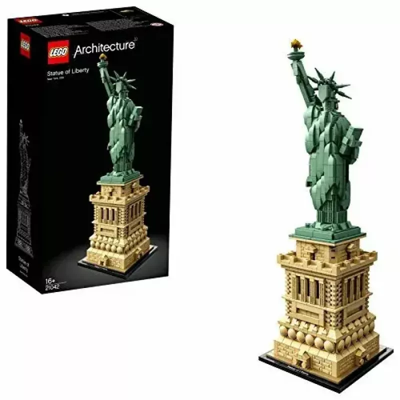 LEGO Architecture Statue of Liberty 21042 statybos rinkinys – 1 685 detalių, detalus Laisvės statulos modelis