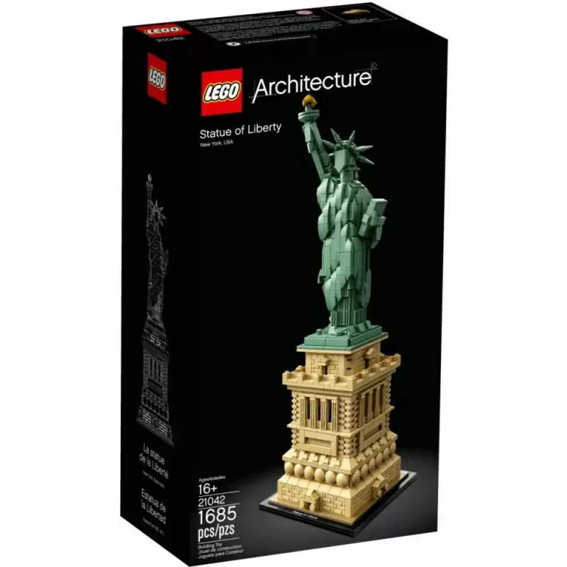 LEGO Architecture Statue of Liberty 21042 statybos rinkinys – 1 685 detalių, detalus Laisvės statulos modelis