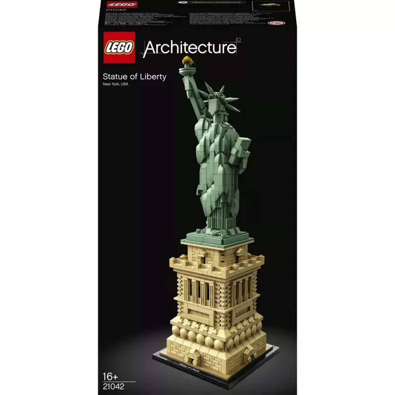 LEGO Architecture Statue of Liberty 21042 statybos rinkinys – 1 685 detalių, detalus Laisvės statulos modelis