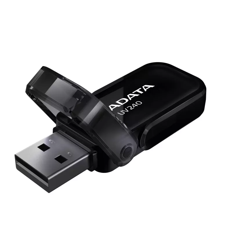USB atmintukas ADATA UV240 32 GB USB 2.0 Type-A, juodas, su užverčiamu dangteliu