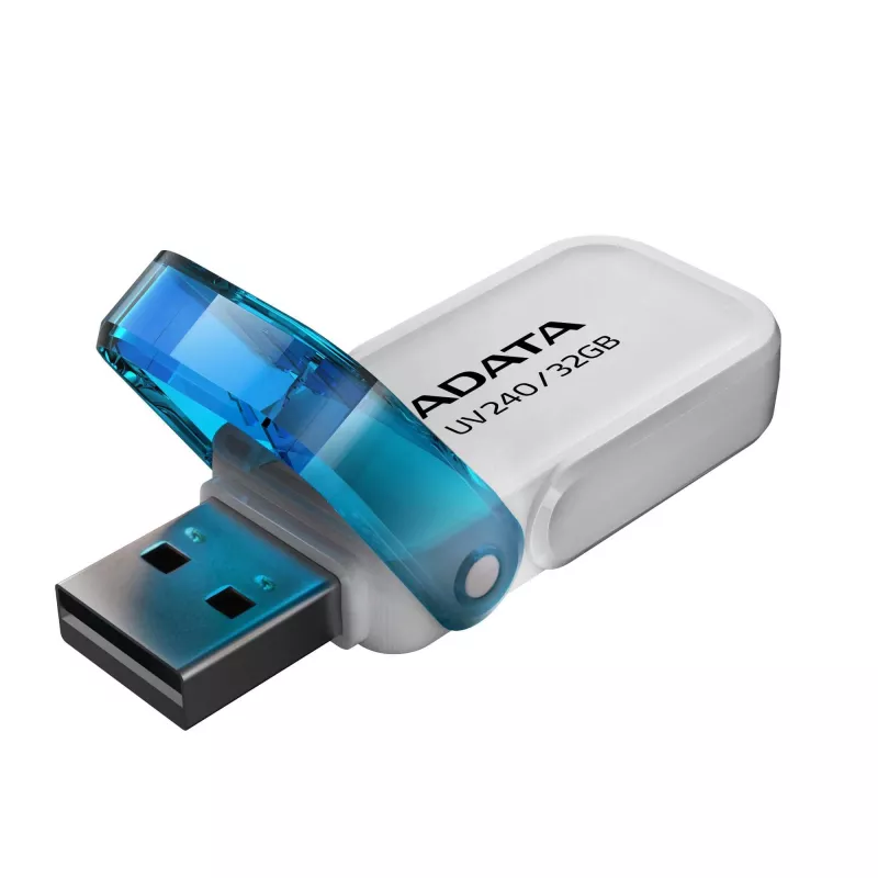 USB atmintukas ADATA UV240 32 GB USB Type-A 2.0, baltas, su užverčiamu dangteliu