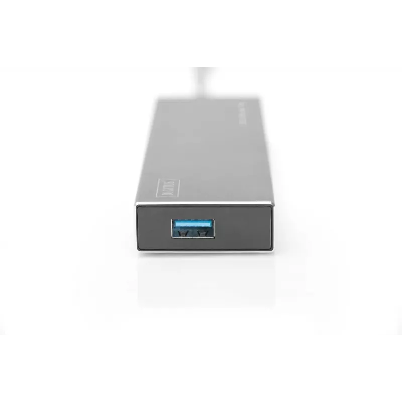 DIGITUS USB 3.0 7 prievadų šakotuvas su maitinimo adapteriu 5V/3,5A, aliuminio korpusas