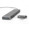 DIGITUS USB 3.0 7 prievadų šakotuvas su maitinimo adapteriu 5V/3,5A, aliuminio korpusas