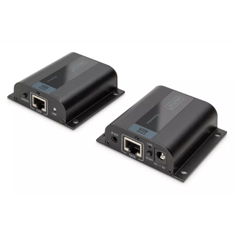 DIGITUS HDMI prailgintuvų rinkinys, 50 m per tinklo kabelį (CAT6/6a/7), EDID, 1x HDMI loop out, FHD 1080p