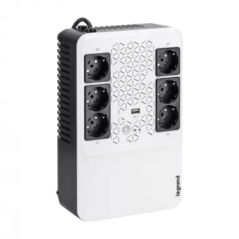 Legrand Keor ASI MULTIPLUG 800 FR nepertraukiamo maitinimo šaltinis (UPS) 0,8 kVA / 480 W, 6 lizdų