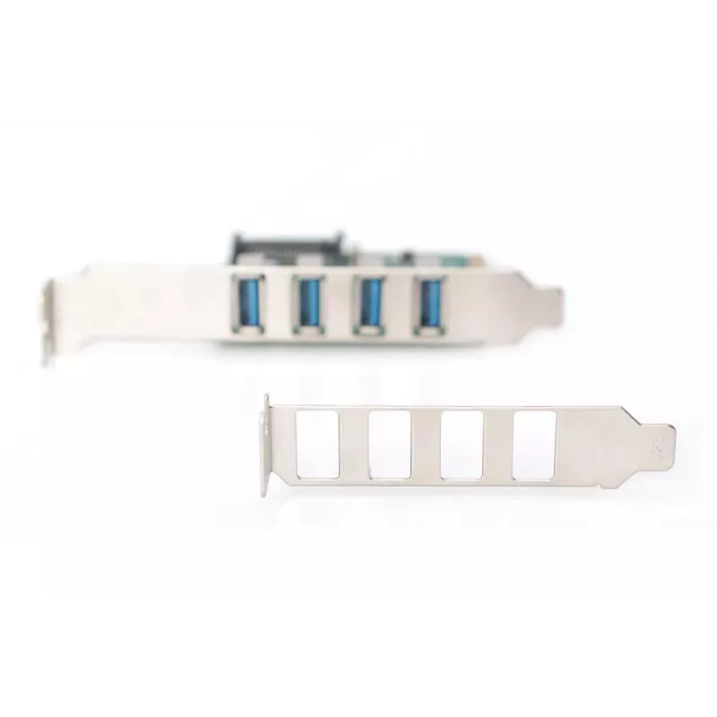 DIGITUS USB 3.0, 4 prievadų, PCI-E papildymo kortelė, 4 prievadai A/F išoriniai, VL805 lustas