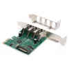 DIGITUS USB 3.0, 4 prievadų, PCI-E papildymo kortelė, 4 prievadai A/F išoriniai, VL805 lustas