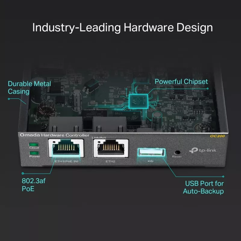 TP-Link Omada OC200 aparatinis valdiklis, juodas, 1200 MHz, 1024 MB DDR3