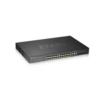 Zyxel GS1920-24HPV2 valdomas gigabitinio eterneto (10/100/1000) maitinimas per Ethernet (PoE) juodas