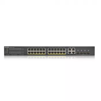 Zyxel GS1920-24HPV2 valdomas gigabitinio eterneto (10/100/1000) maitinimas per Ethernet (PoE) juodas