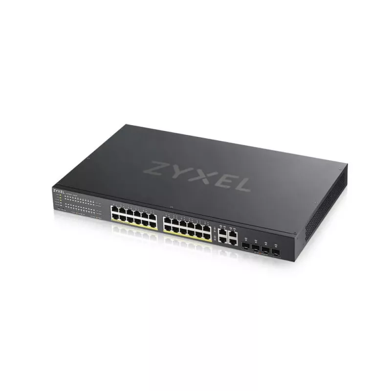 Zyxel GS1920-24HPV2 valdomas gigabitinio eterneto (10/100/1000) maitinimas per Ethernet (PoE) juodas
