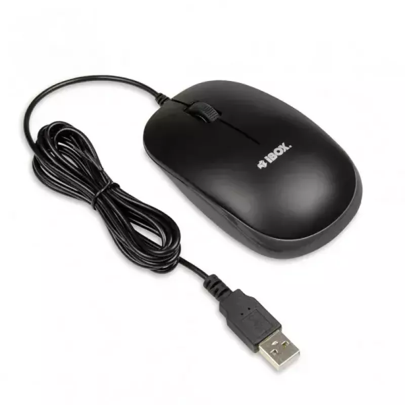 Laidinė klaviatūros ir pelės rinkinys IBOX IKMS606 – pilno dydžio QWERTY JK anglų klaviatūra, USB, juoda, pelė 800 DPI