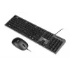 Laidinė klaviatūros ir pelės rinkinys IBOX IKMS606 – pilno dydžio QWERTY JK anglų klaviatūra, USB, juoda, pelė 800 DPI
