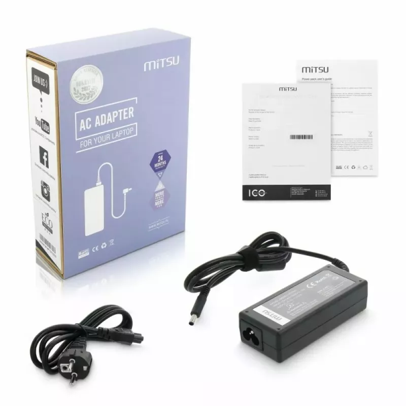 MITSU maitinimo blokas 5ZM018 19.5V 3.34A su 4.5×3.0 mm kištuku, skirtas Dell