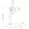 Techly ICA-LCD 260 monitor stovas 68.6 cm (27 col.) stalas Baltas