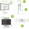 Techly ICA-LCD 260 monitor stovas 68.6 cm (27 col.) stalas Baltas