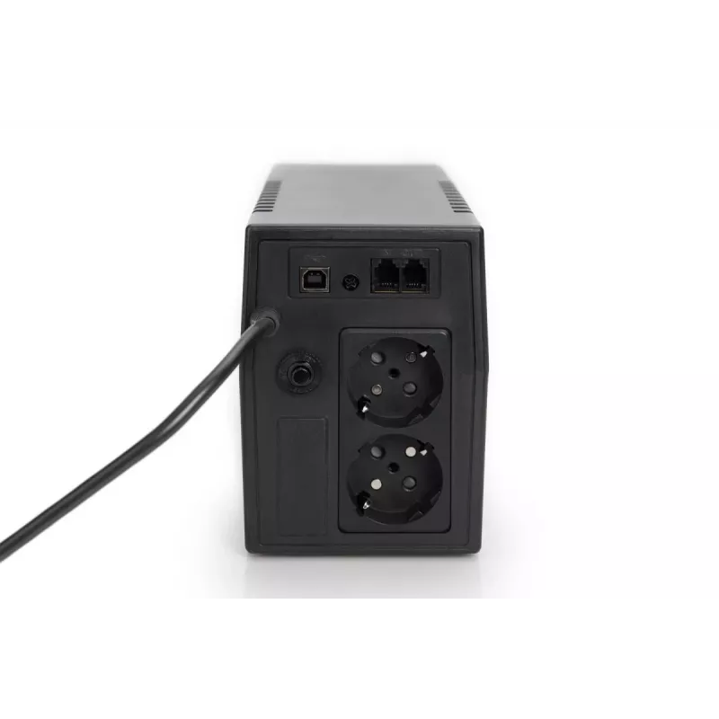 DIGITUS Line-Interactive UPS 600 VA / 360 W, 12 V / 7 Ah x1, 2x CEE7/7, AVR, LED, DP