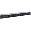 Intellinet 19 inch 1U stelažinis maitinimo skirstytuvas (PDU) su 8 C13 lizdais, nuimamu maitinimo laidu ir C20 įvadu gale