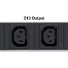 Intellinet 19 inch 1U stelažinis maitinimo skirstytuvas (PDU) su 8 C13 lizdais, nuimamu maitinimo laidu ir C20 įvadu gale