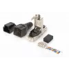 DIGITUS CAT6A lauko kištukas STP su dulkių dangteliu ir lenkimo apsauga DN-93631