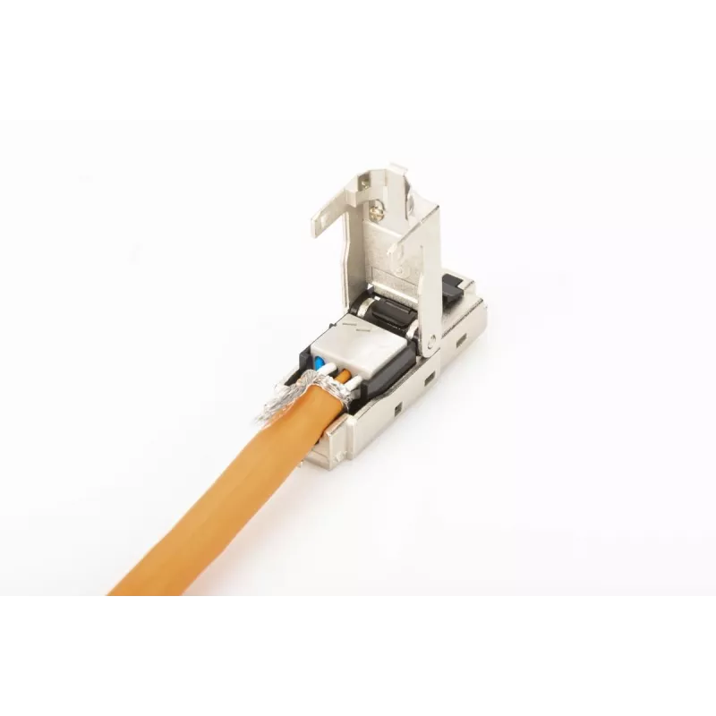 DIGITUS CAT6A lauko kištukas STP su dulkių dangteliu ir lenkimo apsauga DN-93631