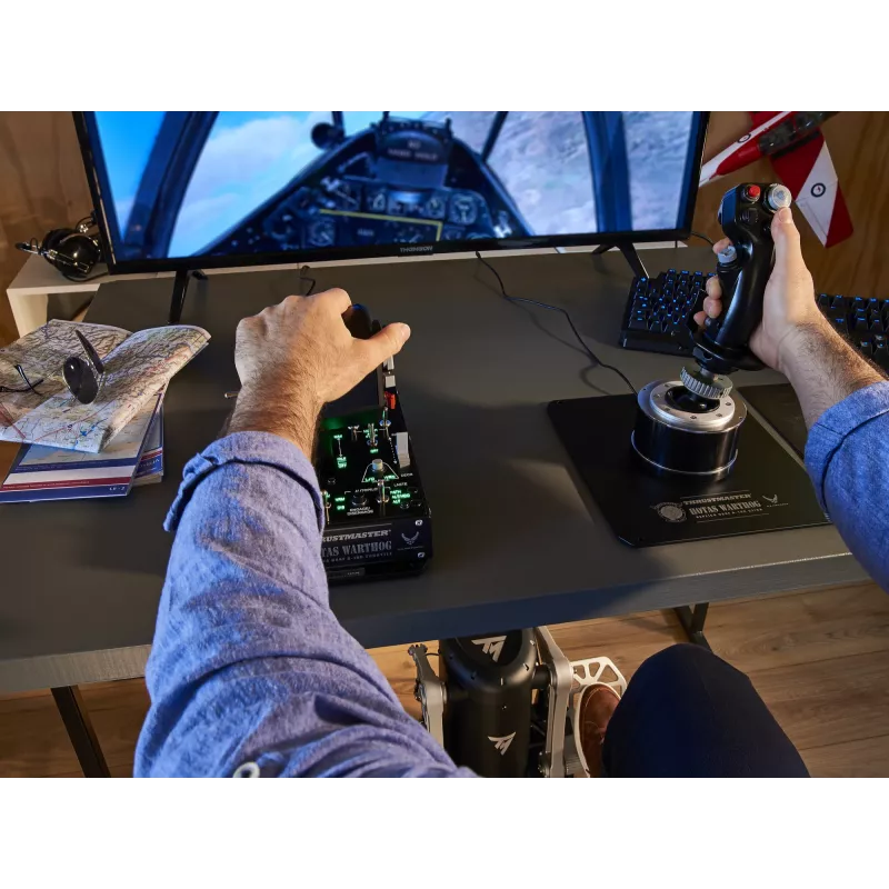 Thrustmaster TPR Rudder pedalai juodi, sidabriniai USB skrydžių simuliatoriui PC