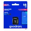 „GOODRAM“ MicroSDHC 16 GB atminties kortelė, 10 klasė, UHS-I (U1), skaitymas 100 MB/s, rašymas 10 MB/s, su SD adapteriu