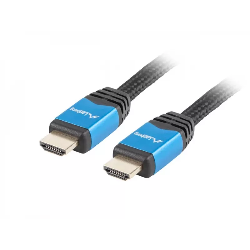 Lanberg CA-HDMI-20CU-0018-BL Premium HDMI laidas M/M, HDMI 2.0, 1,8 m, 4K, su Ethernet, juodas
