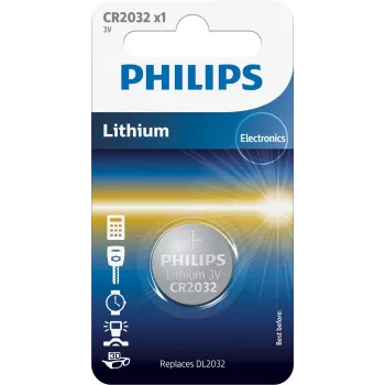 Philips Minicells baterija CR2032/01B, vienkartinė, ličio, 3 V, 1 vnt., 10 metų