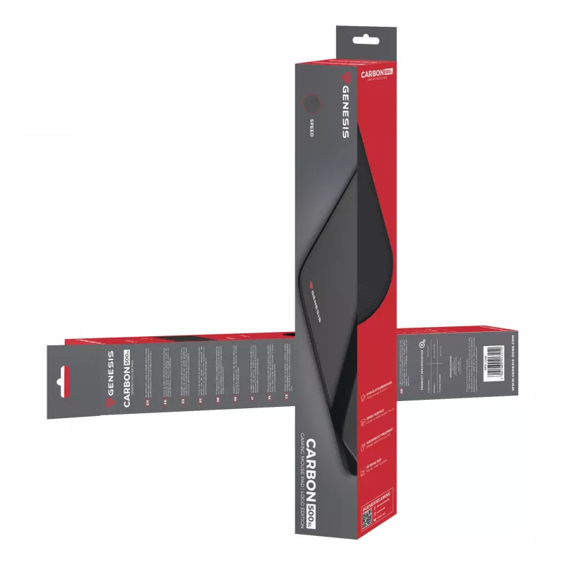 Pelės kilimėlis GENESIS Carbon 500 XL Logo, juodas