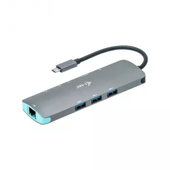 Dokavimo stotelė i-tec Metal USB-C Nano Docking Station 4K HDMI LAN Power Delivery 100 W