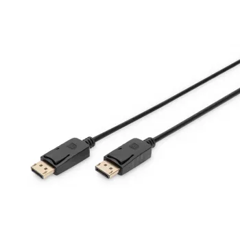 DIGITUS DisplayPort jungiamasis laidas, DP M/M, 2 m su užraktu, DP 1.1a, juodas