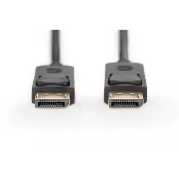 DIGITUS DisplayPort jungiamasis laidas, DP M/M, 2 m su užraktu, DP 1.1a, juodas