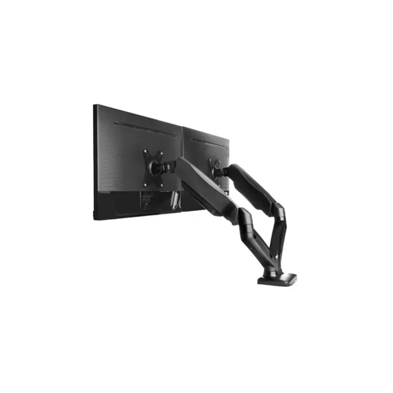 ICY BOX IB-MS304-T 68,6 cm (27 colių) stalinis laikiklis dviem monitoriams, juodas