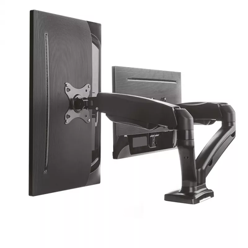 ICY BOX IB-MS304-T 68,6 cm (27 colių) stalinis laikiklis dviem monitoriams, juodas
