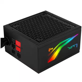 Aerocool LUXRGB550M 550W 80Plus Bronzinis pusiau modulinis maitinimo šaltinis RGB LED