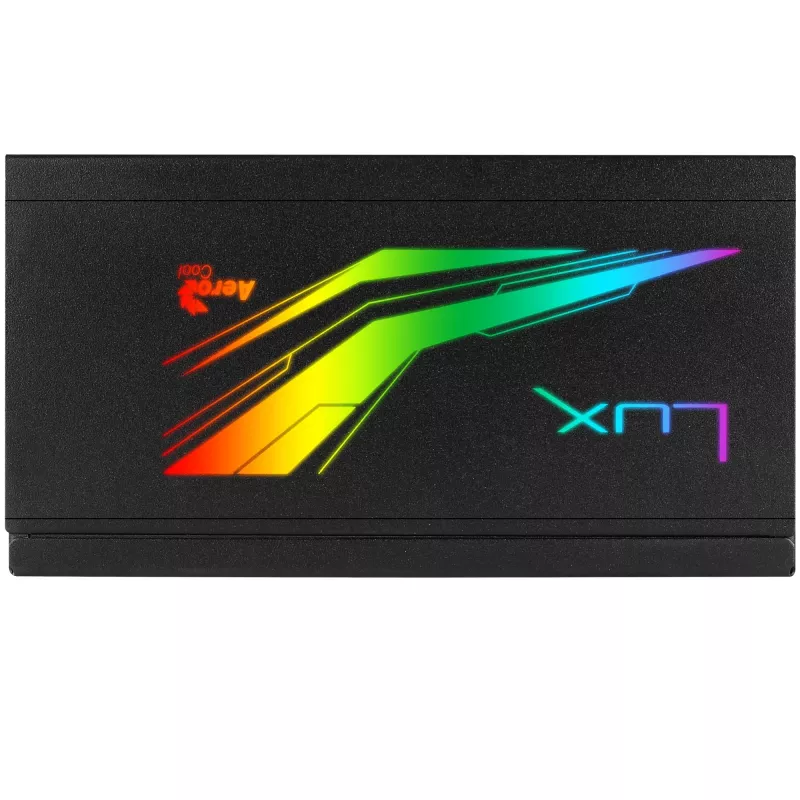 Aerocool LUXRGB550M 550W 80Plus Bronzinis pusiau modulinis maitinimo šaltinis RGB LED