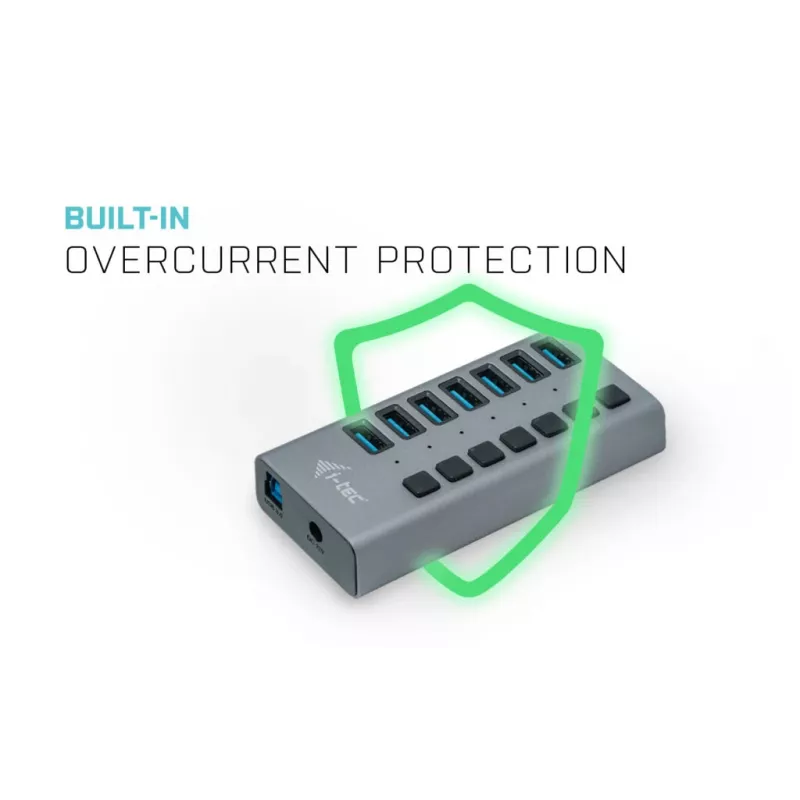 i-tec USB 3.0 įkrovimo stotelė 7 prievadai + 36 W maitinimo adapteris